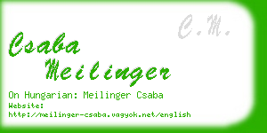 csaba meilinger business card